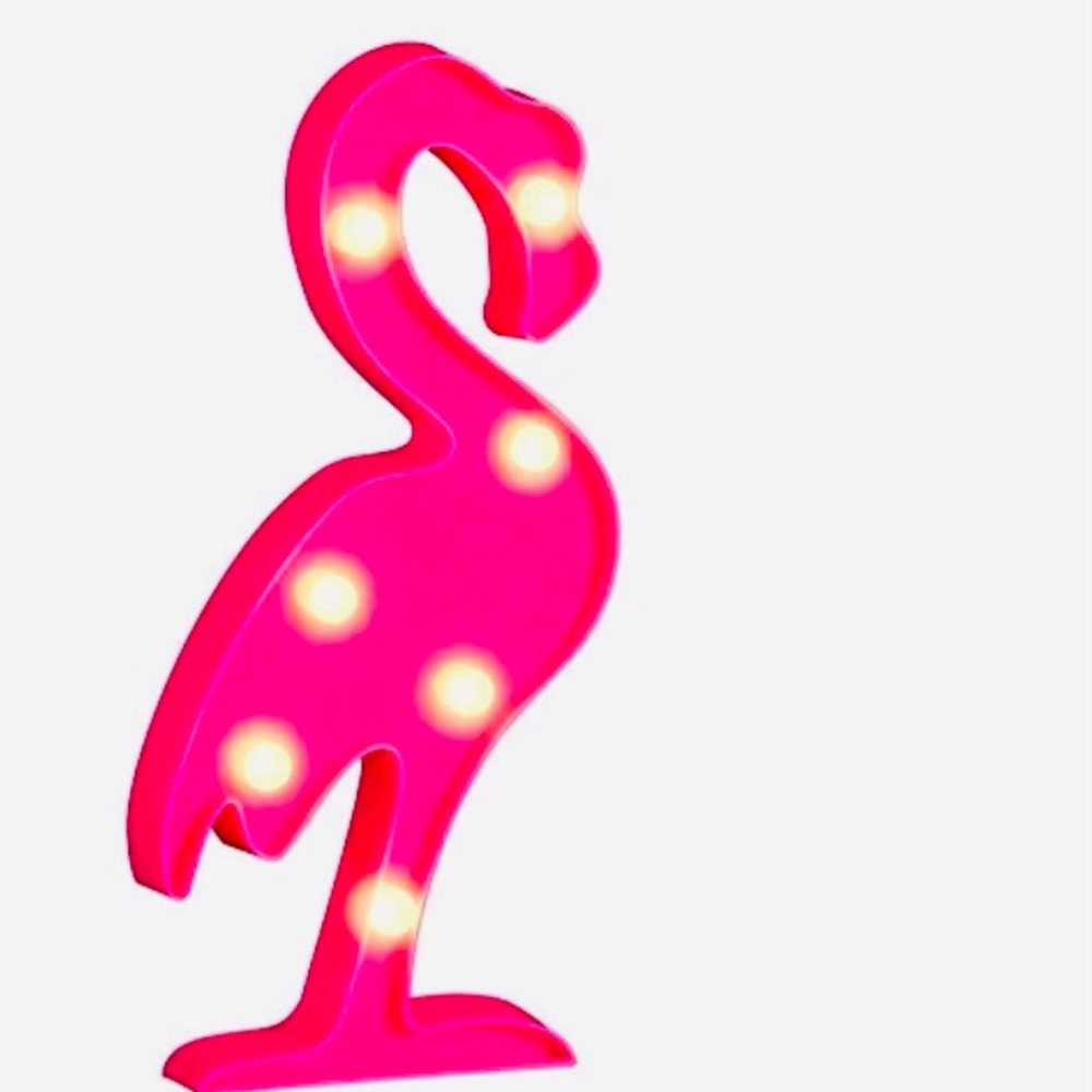 Pink flamingo light up lamp